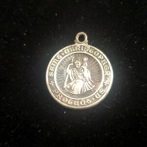 VINTAGE MEDAL ST CHRISTOPHER SCAPULAR MEDAL
